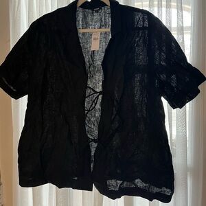 Express Black Sheer Blouse